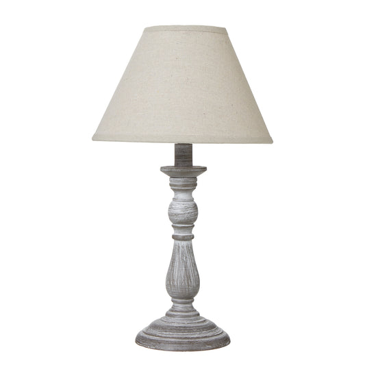 Augusta Column Table Lamp With Linen Shade - LuxmeLounge