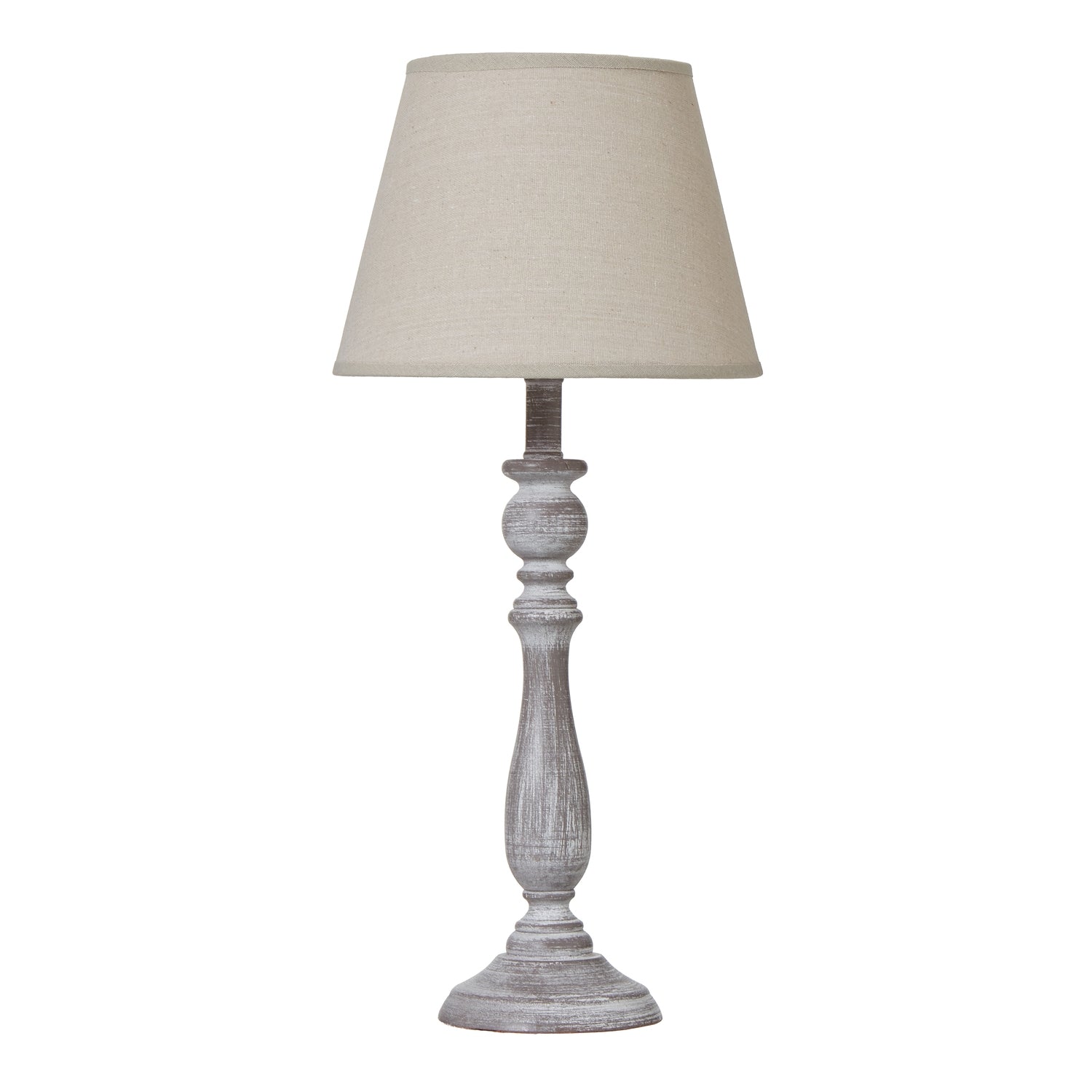 Dunum Column Table Lamp With Linen Shade - LuxmeLounge