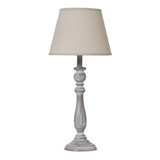 Dunum Column Table Lamp With Linen Shade - LuxmeLounge