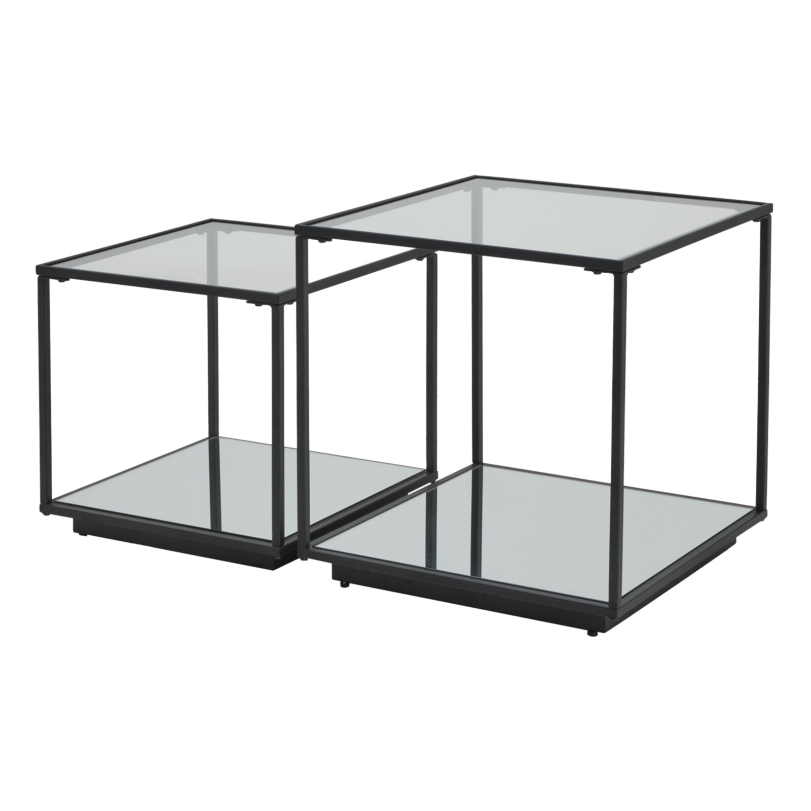 Lennox Black Framed Set Of 2 Side Tables - LuxmeLounge
