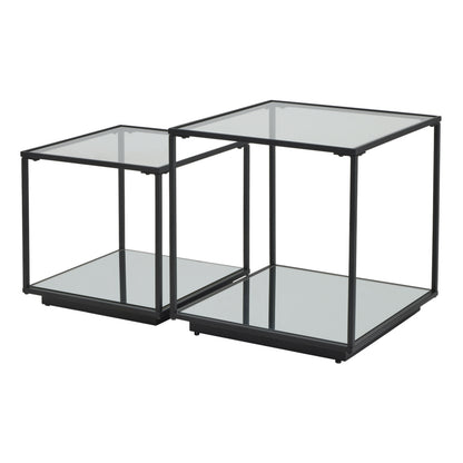 Lennox Black Framed Set Of 2 Side Tables - LuxmeLounge
