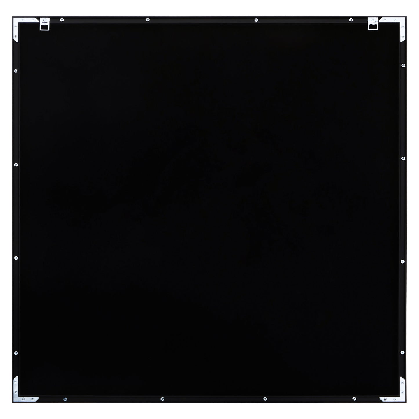 Black square with white border and corner dots