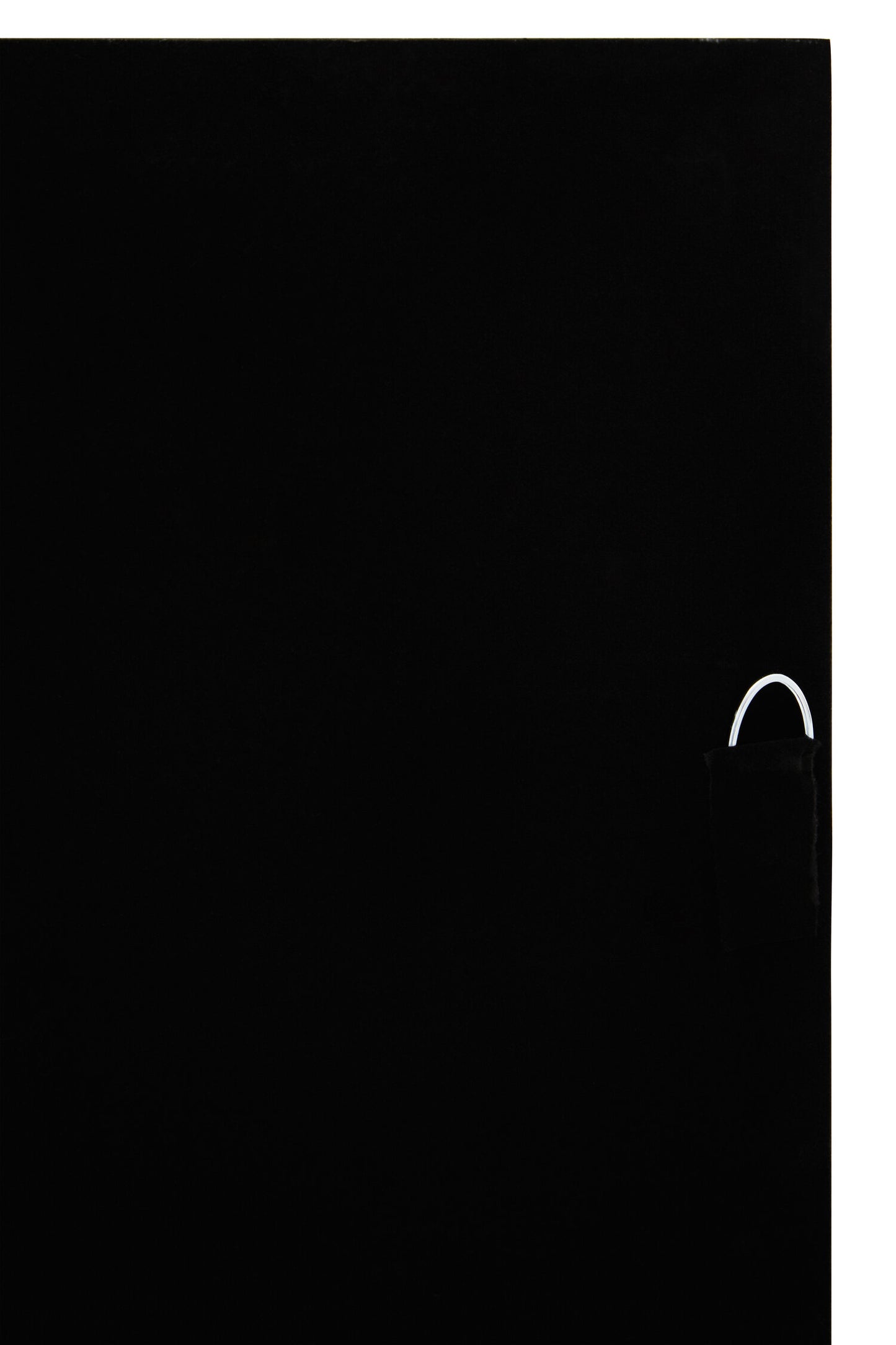 Blackboard with a small white arch drawing on a plain background