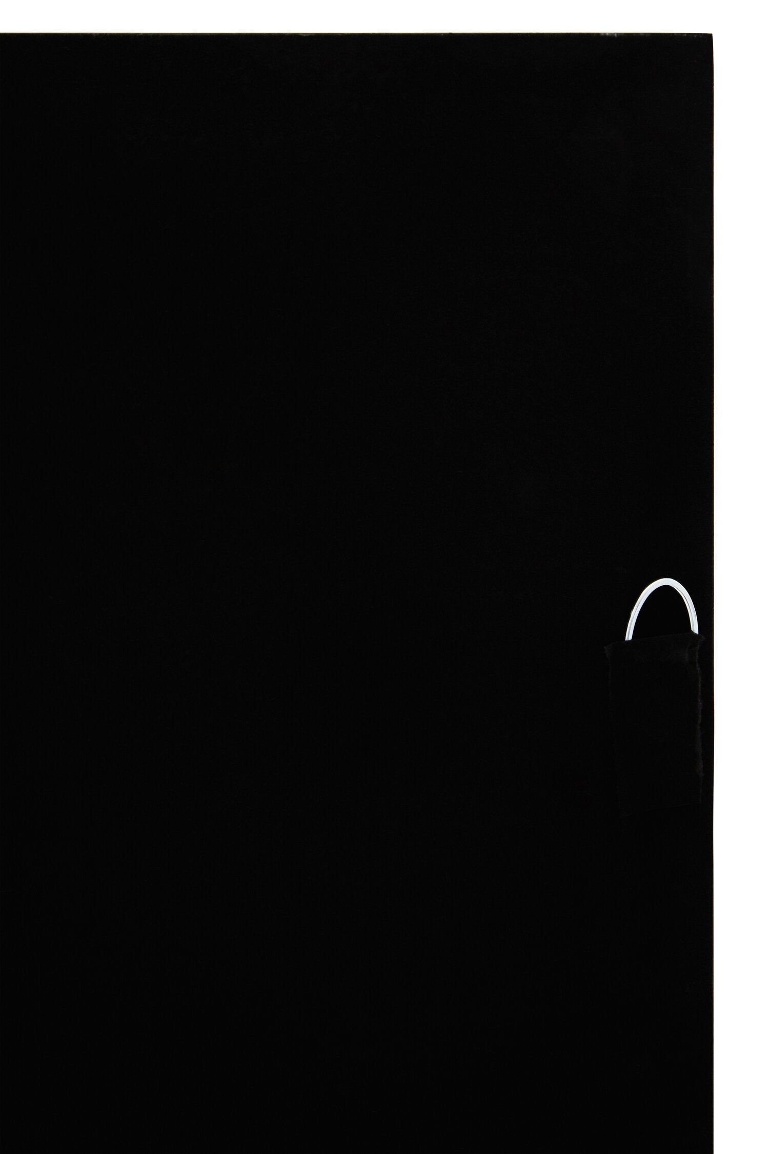 Blackboard with a small white arch drawing on a plain background