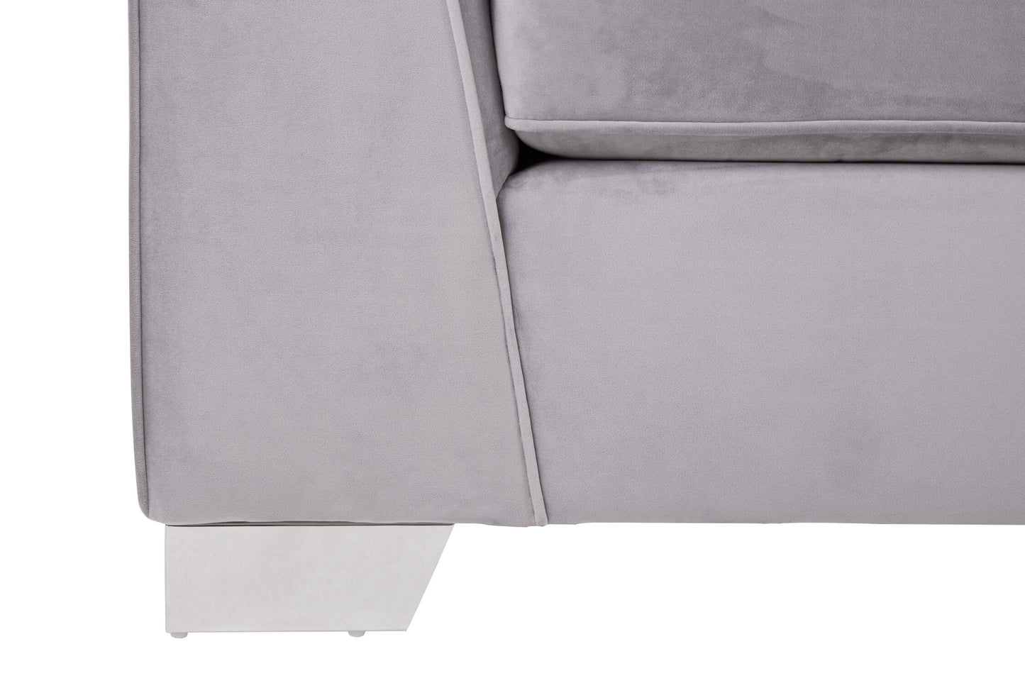 Gray sofa corner on a white background