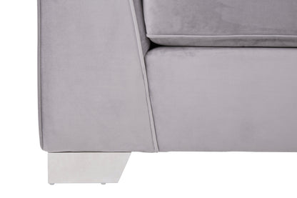 Gray sofa corner on a white background