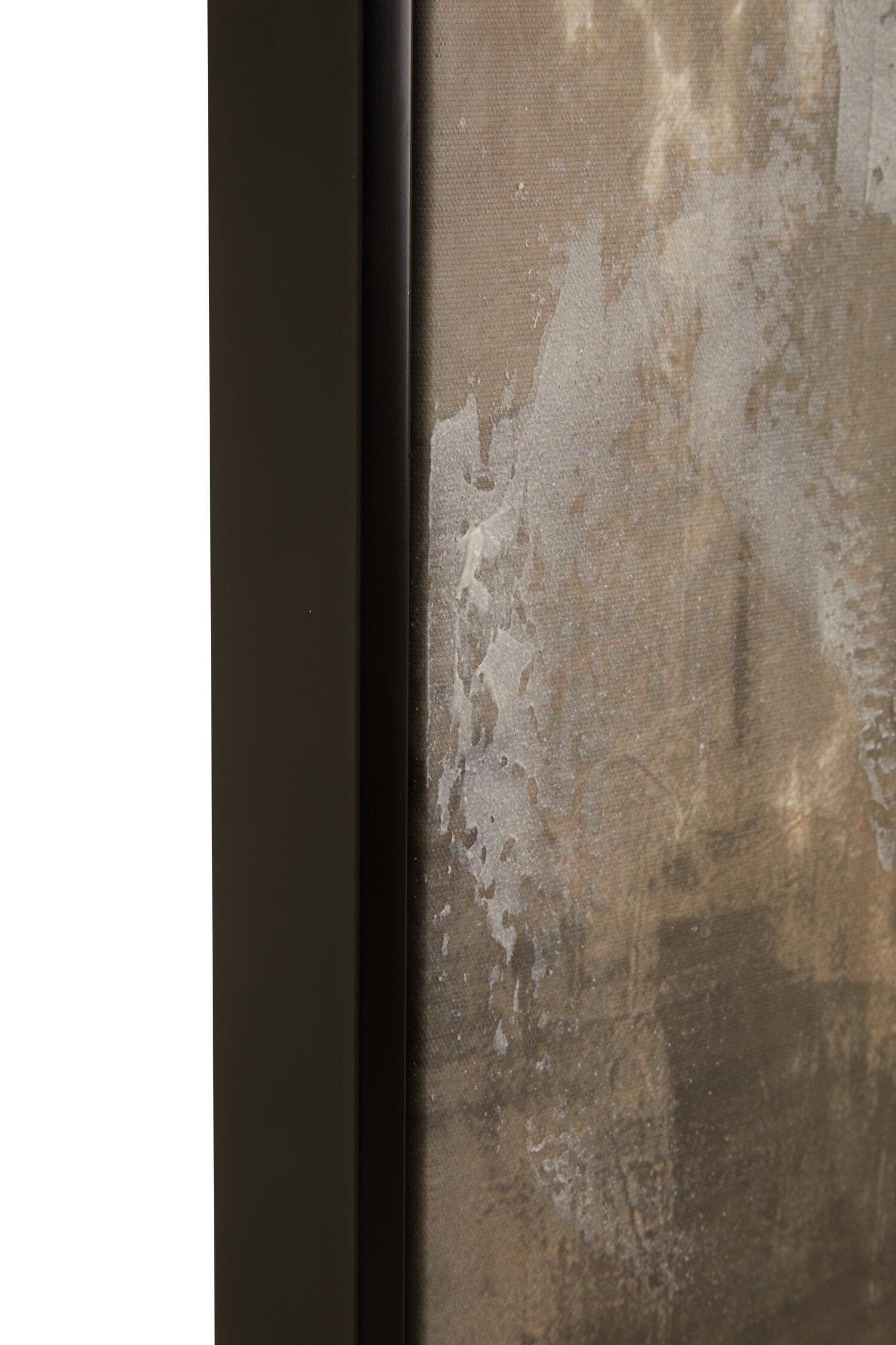 Close-up of a textured wall with a dark border