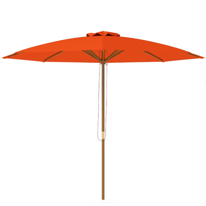 Outsunny 3m Wood Pole Parasol Umbrella
