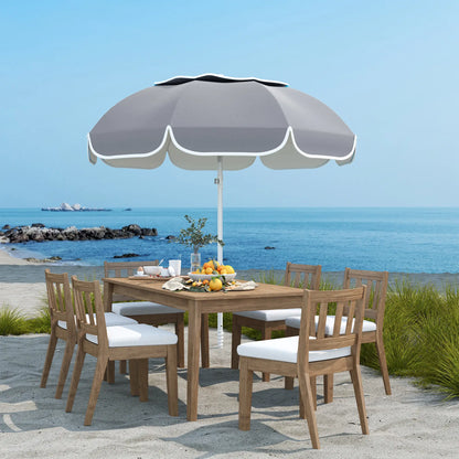 Outsunny Beach Umbrella Portable with Sand Anchor