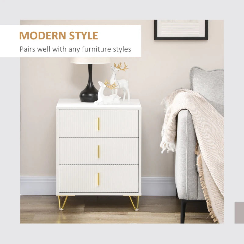 HOMCOM Elegant Chest of Three Drawers