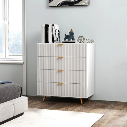 HOMCOM Elegant Four-Drawer Chest Of Drawer