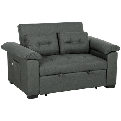 HOMCOM Pull Out Sofa Bed - LuxmeLounge - [vendor_name]
