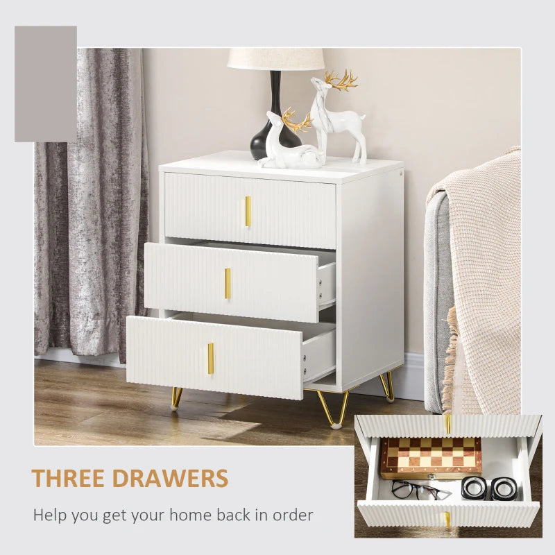HOMCOM Elegant Chest of Three Drawers