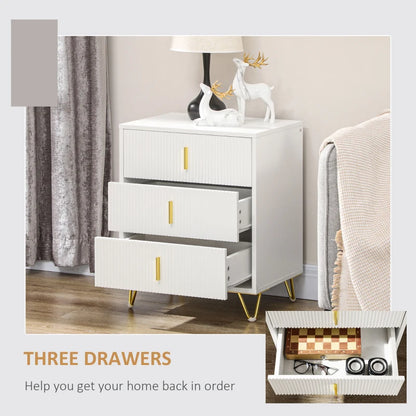 HOMCOM Elegant Chest of Three Drawers