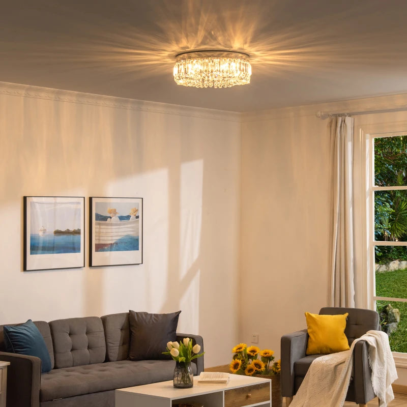 HOMCOM Luna Crystal Droplet Ceiling Light