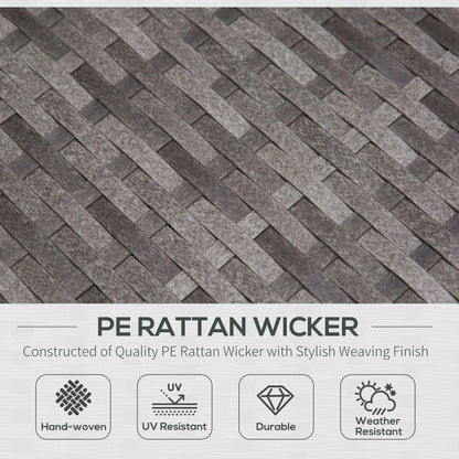 Textured material with PE rattan wicker characteristics and features.