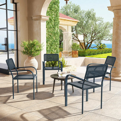 Outsunny Garden Chairs Set of 4