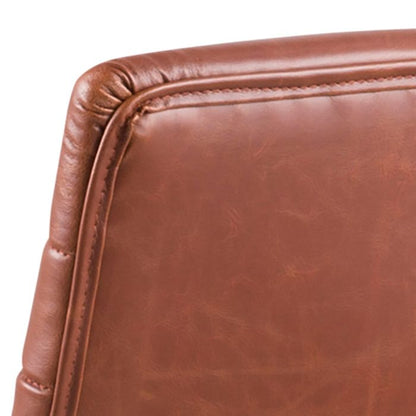 Close-up of a brown leather product with visible texture