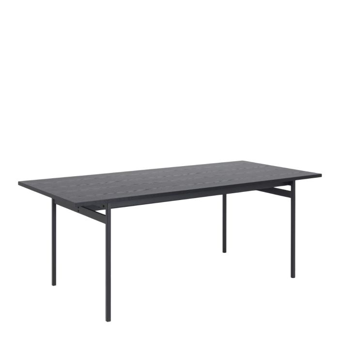 Black outdoor table on a white background