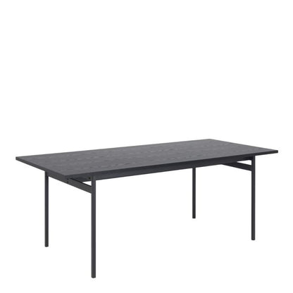 Black outdoor table on a white background