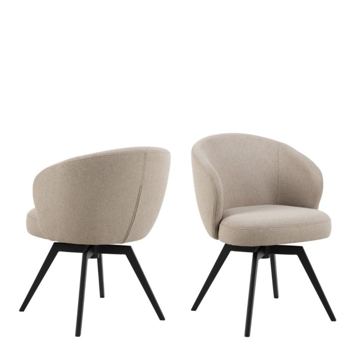 Darlene Dining Chair with Armrest and Swivel Function - LuxmeLounge - [vendor_name]
