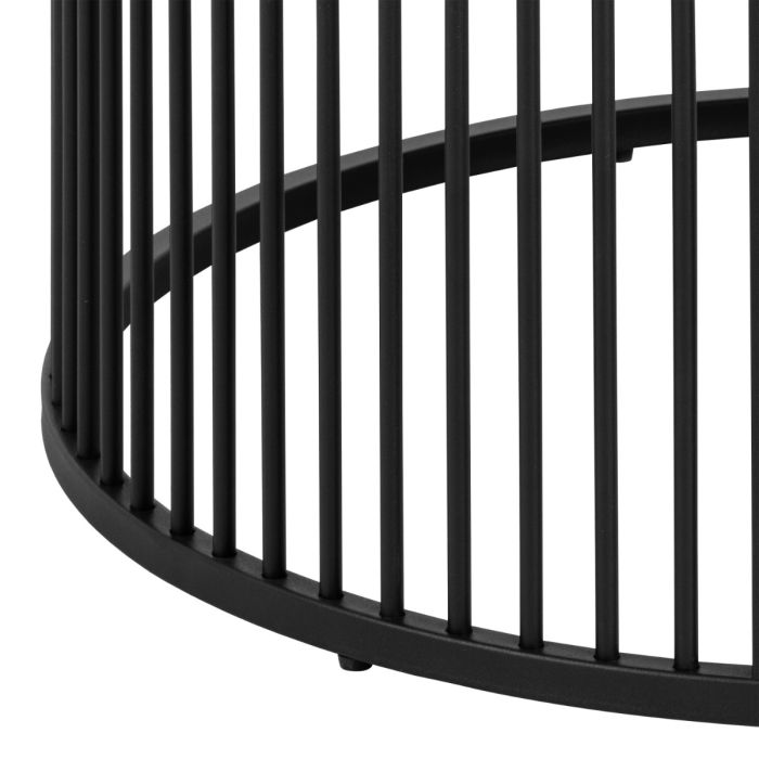 Black metal grill on a white background