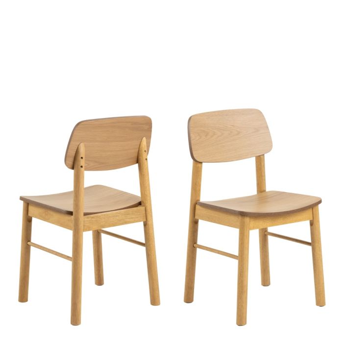 Two wooden chairs on a white background