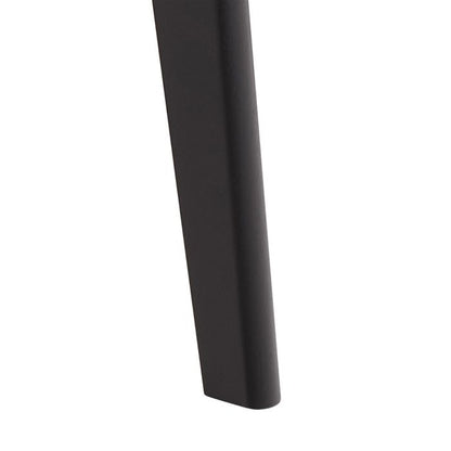 Black cylindrical object on a white background