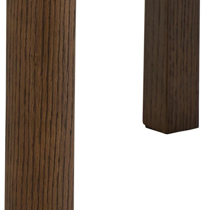 Two wooden columns with a dark brown finish on a white background