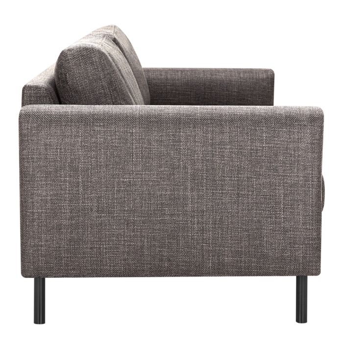 Gray upholstered chair on a white background