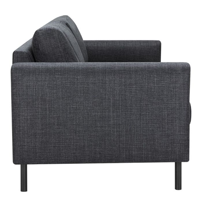 Gray upholstered chair on a white background