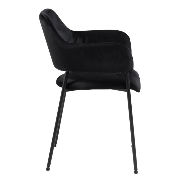 Black armchair with a white background