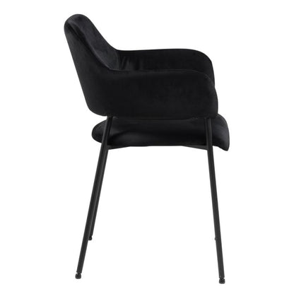 Black armchair with a white background
