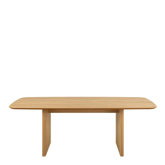 Christo Dining Table in Oak Included 6 Ida Dining Chairs in Black