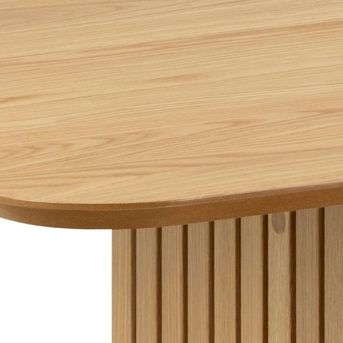 Christo Dining Table in Oak Included 6 Ida Dining Chairs in Black