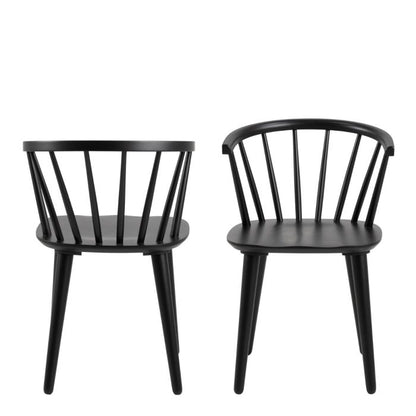 Christo Dining Table in Oak Included 6 Ida Dining Chairs in Black