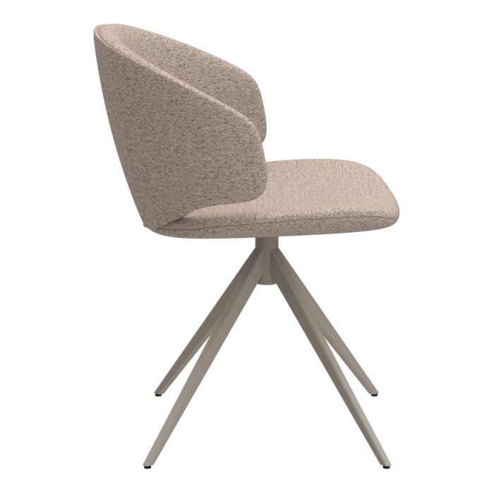 Beige chair with a modern design on a white background