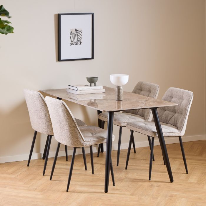 Wicklow Rectangular Dining Table Included 4 Brooke Dining Chairs - LuxmeLounge - [vendor_name]