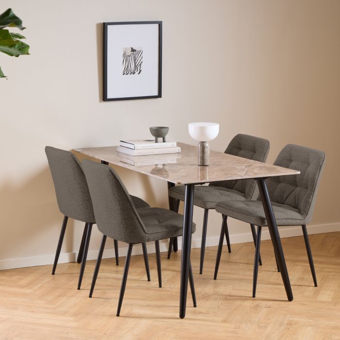 Wicklow Rectangular Dining Table Included 4 Brooke Dining Chairs - LuxmeLounge - [vendor_name]
