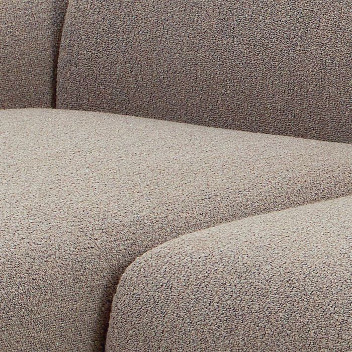 Close-up of a textured gray sofa