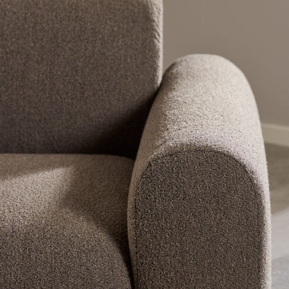 Close-up of a textured brown armchair