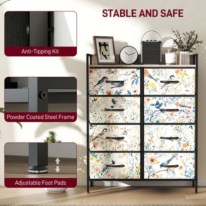 HOMCOM 8-Drawer Chest of Drawers