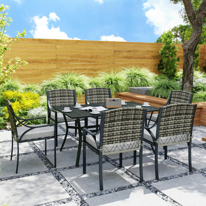 Outsunny Rattan Garden Furniture Set with Cushions