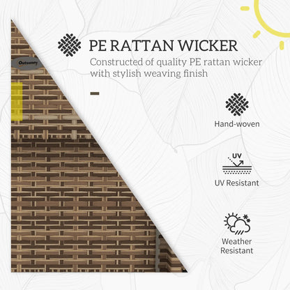 Outsunny 80° Reclining Rattan Lounger