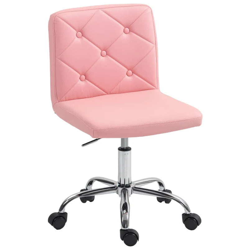 HOMCOM PU Leather Armless Office Chair - LuxmeLounge - [vendor_name]