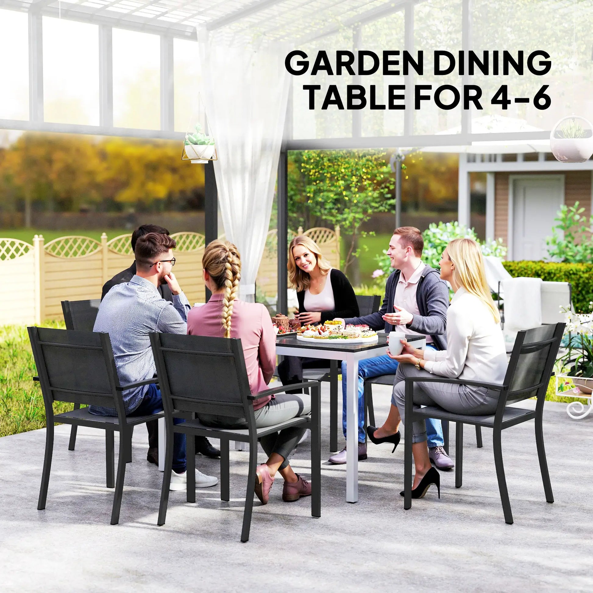 Outsunny Garden Table for 4-6