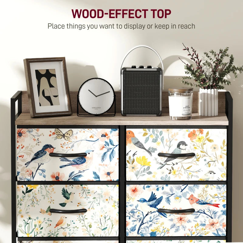 HOMCOM 8-Drawer Chest of Drawers