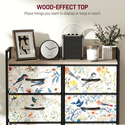 HOMCOM 8-Drawer Chest of Drawers