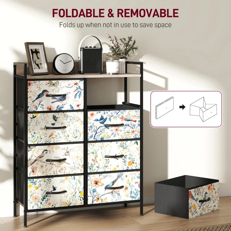 HOMCOM 8-Drawer Chest of Drawers