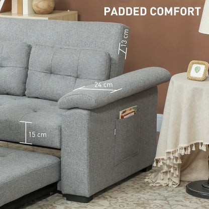 HOMCOM Pull Out Sofa Bed - LuxmeLounge - [vendor_name]